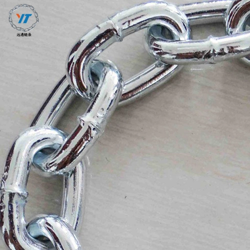 Galvanized DIN5685 Short Double Loop Link Chain Weldless Knotted Chain