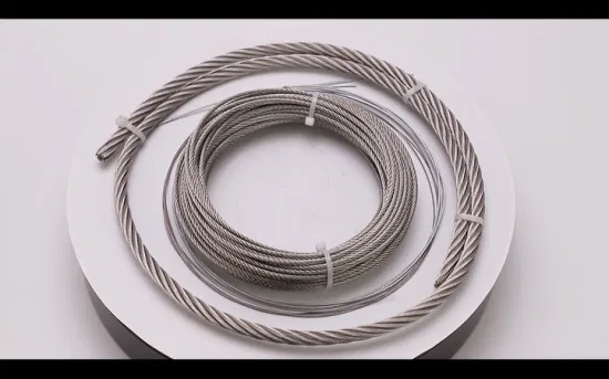 Câble en acier recouvert de carbone câble métallique en acier inoxydable galvanisé